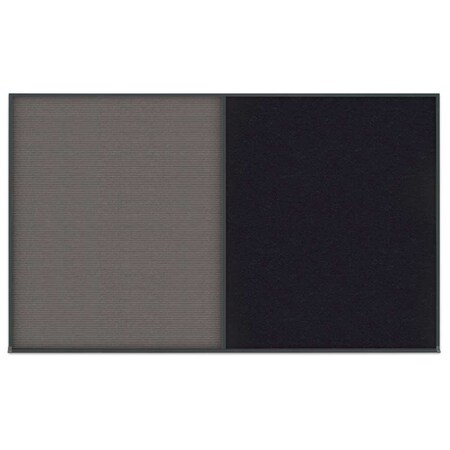 United Visual Products Double Door Radius Corkboard, 60"x36", Hea, UV7014RC-SATIN-KEYLIME UV7014RC-SATIN-KEYLIME